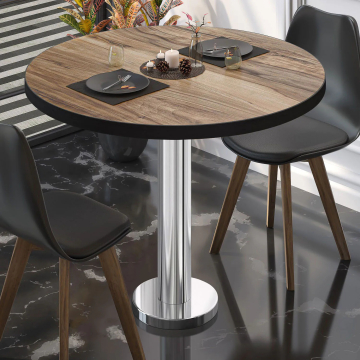 BML | Bistropöytä | Ø:K 80 x 75 cm | Sheesham / ruostumaton teräs | Pyöreä | Pyöreä