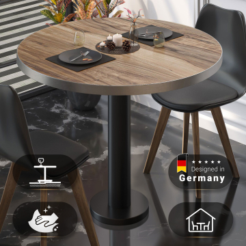 BML | Bistrobord | Ø:H 80 x 75 cm | Sheesham / Svart | Rundt