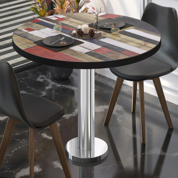 BML | Bistro-pöytä | Ø:K 80 x 75 cm | Vintage-värinen / Ruostumaton teräs | Pyöreä | Pyöreä