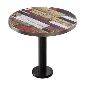 BML | Bistrobord | Ø:H 80 x 75 cm | Vintage fargerik / svart | Rundt