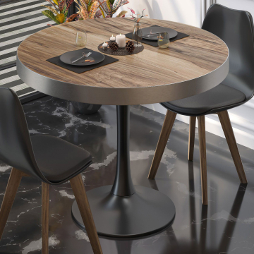 BL | Bistrobord | Ø:H 80 x 78 cm | Sheesham / Svart | Rundt