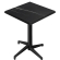 WAP | Bistro Außen Stehtisch | B:T:H 70 x 70 x 109 cm | Schwarz Marmor / Schwarz | Quadratisch | Klappbar