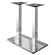 MADRID | Bistro dobbelt barbordsstel | Rustfrit stål | Højde: 105 cm | Søjle: 6 x 6 cm | Fod: 40 x 70 cm
