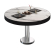 BML | Tavolo lounge Bistro | Ø:H 70 x 41 cm | Marmo bianco / acciaio inox