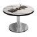 BN | Tavolo da salotto Bistro | Ø:H 80 x 36 cm | Marmo bianco / acciaio inox