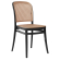 BELLA | Caféstol i rattan | Sort | Stabelbar