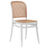 BELLA | Sedia bistrot in rattan | Bianco | Impilabile