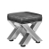 JUANA | Sedia da bar Bistro | B:H 40 x 51cm | Acciaio inossidabile/ Antracite