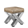 JUANA | Bistro Siedzisko | W:H 40 x 51cm | Stal nierdzewna / Taupe