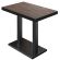 BM | Mesa de bistró | 110 x 60 x 110 cm | Rectangular | Borde negro | Wengué claro / Negro