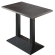BPY | Tavolo da bistrot | 110 x 60 x 112 cm | Bordo in acciaio inossidabile | Rettangolare | Wengé / Nero