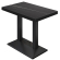 BPA | Bistro Table | 110 x 60 x 114 cm | Black Edge | Rectangular | Black Marble / Black