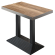 BPY | Mesa alta de bistró | 110 x 60 x 114 cm | Borde de acero inoxidable | Rectangular | Sheesham / Negro