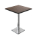 BM | Bistro Table | 70 x 70 x 108 cm | Square | Black Edge | Light Wenge / Stainless Steel