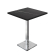 BM | Bistrotisch | 70 x 70 x 108 cm | Quadrato | Bordo Nero | Marmo Nero / Acciaio Inossidabile