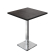 BM | Bistro Stolik | 70 x 70 x 108 cm | Kwadratowy | Czarna krawędź | Wenge / Stal nierdzewna