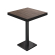 BM | Bistro Stehtbord | 70 x 70 x 110 cm | Firkantet | Svart kant | Lys Wenge / Svart