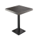 BM | Bistro Ståbord | 70 x 70 x 110 cm | Fyrkantig | Rostfritt stålkant | Wenge / Svart