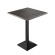 BPY | Table Bistro | 70 x 70 x 112 cm | Bord en acier inoxydable | Carré | Wengé / Noir
