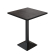 BPY | Bistro Stehtisch | 70 x 70 x 112 cm | Schwarzer Rand | Quadratisch | Wenge / Schwarz