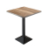 BPY | Bistro Standing Table | 80 x 80 x 112 cm | Stainless Steel Edge | Square | Sheesham / Black