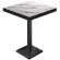 BPA | Bistro Stehtisch | 80 x 80 x 114 cm | Svart kant | Firkantet | Hvit marmor / Svart