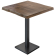 PMD | Bistro Stolik Wysoki z Krawędzią Drzewa | B:T:H 80 x 80 x 110 cm | Orzech / Czarny | Kwadratowy