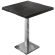 PMD | Bistro Stehtisch Baumkante | B:T:H 80 x 80 x 110 cm | Wenge Svart / Rustfritt stål | Kvadratisk