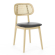 MARIA | Bistro stol | Rygg: Rattan eik | Sete: Lær | Eik