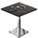 BM | Bistrobord | B:D:H 60 x 60 x 75 cm | Svart marmor/rustfritt stål | Torget
