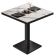 BM | Bistrobord | B:D:H 60 x 60 x 75 cm | Hvit marmor / svart | Torget