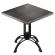 BMLG | Bistro Tisch | 70 x 70 x 75 cm | Quadratisch | Edelstahl Rand | Wenge / Schwarz