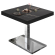 BM | Cafébord | B:D:H 80 x 80 x 77 cm | Sort marmor/rustfritt stål | Torget