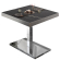 BM | Cafébord | B:D:H 80 x 80 x 77 cm | Sort marmor/rustfritt stål | Torget