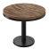 MN | Tavolo solido Bistro | rotondo | Ø 60 x 77 cm | noce / nero