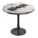 BL | Bistrobord | Ø:H 60 x 76 cm | Hvit marmor / svart | Rundt
