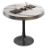 BL | Bistrobord | Ø:H 60 x 78 cm | Hvit marmor / svart | Rundt