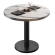 BN | Bistrobord | Ø:H 70 x 72 cm | Hvit marmor / svart | Rundt
