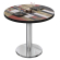 BN | Bistrobord | Ø:H 80 x 72 cm | Vintage fargerik / rustfritt stål | Rundt