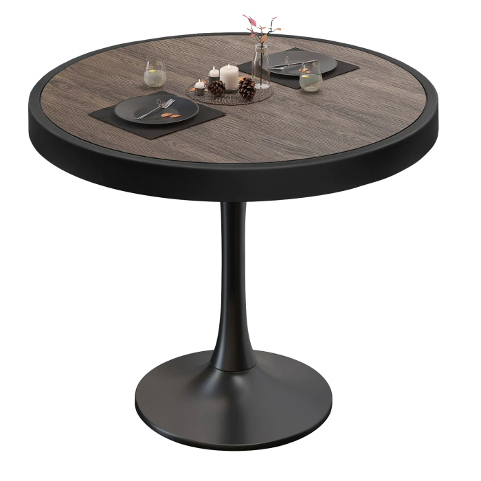 BL | Bistrobord | Ø:H 70 x 78 cm | Lys Wenge / Sort | Rundt