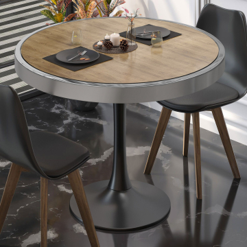 BL | Bistrobord | Ø:H 50 x 78 cm | eg/sort | rundt