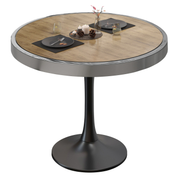 BL | Bistrobord | Ø:H 50 x 78 cm | eg/sort | rundt