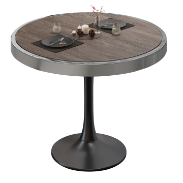 BL | Bistrobord | Ø:H 70 x 78 cm | Lys Wenge / Sort | Rundt