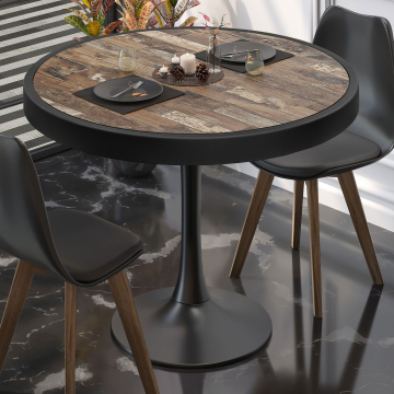 BL | Bistrobord | Ø:H 70 x 78 cm | Vintage Old / Sort | Rundt