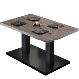 BM | Tavolo da lounge Bistro | L: P: A 120 x 70 x 41 cm | Wenge chiaro / Nero