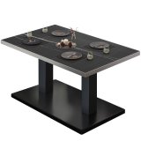 BM | Tavolo basso per lounge | L:P:A 120 x 70 x 41 cm | Marmo nero / Nero