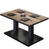 BM | Bistro Loungetisch | B:T:H 110 x 60 x 41 cm | Sheesham / Schwarz