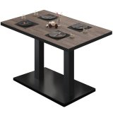 BM | Bistrotisch | B:T:H 120 x 70 x 75 cm | Light Wenge / Musta | Neliönäinen | Musta reuna
