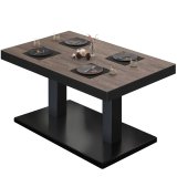 BM | Bistro Loungebord | B::H 130 x 80 x 41 cm | Light Wenge / Sort