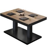 BM | Bistro Loungebord | B: T: H 130 x 80 x 41 cm | Sheesham / Sort